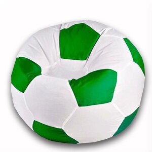 Кресло-мешок Мяч, размер 80 см, ткань оксфорд, цвет белый, зелёный
