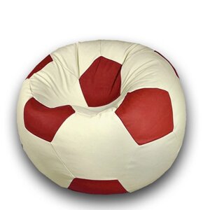 Кресло-мешок «Мяч», размер 90 см, см, искусственная кожа, цвет бежевый, красный