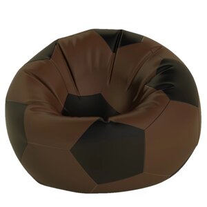 Кресло-мешок Мяч, размер 90 см, ткань оксфорд, цвет коричневый, чёрный