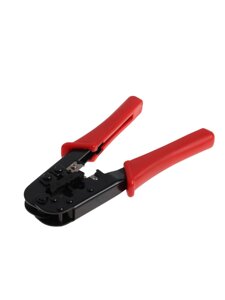 Кримпер ТУНДРА, для витой пары и телефонной линии RJ-45 8P 6P, горизонтальный обжим