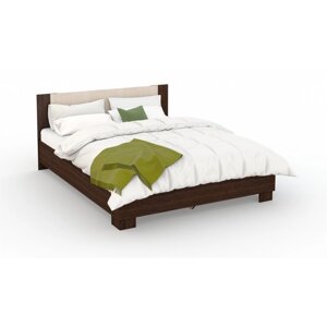 Кровать «Аврора» без ПМ, 160 200 см, со встроенным основанием, цвет венге / дуб молочный