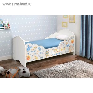 Кровать детская «Малышка №3», 1400х600 мм, лдсп, цвет белый / фотопечать для мальчиков