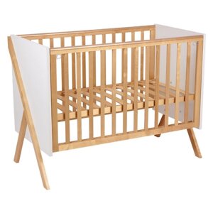 Кровать детская Polini kids Porto 1300, 129х65х95 см, цвет белый-дуб каменный