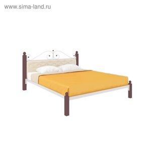 Кровать «Диана Люкс Мягкая», 14002000 мм, металл, цвет белый