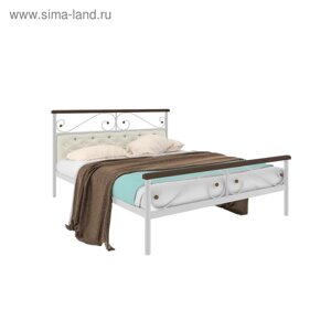 Кровать «Эсмиральда мягкая Плюс», 12002000 мм, металл, цвет белый
