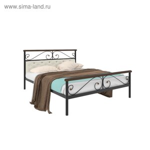 Кровать «Эсмиральда мягкая Плюс», 12002000 мм, металл, цвет чёрный