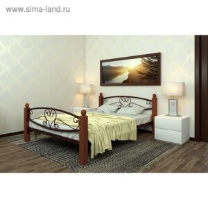 Кровать «Каролина Люкс Плюс», 12002000 мм, металл, цвет коричневый