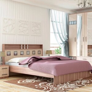 Кровать Коста-Рика, 1400х2000, с основанием 2082х1465х1040, Ясень шимо