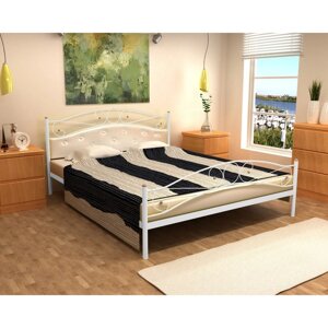 Кровать «Надежда Plus»,14002000 мм, металл, изголовье мягкое, цвет белый