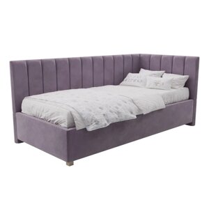 Кровать «Помпиду» без ПМ, 120210 см, премиум велюр, цвет бутоны вишни