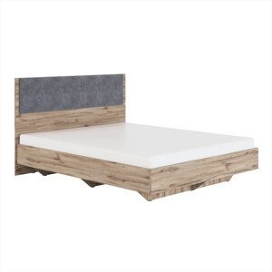 Кровать с мягким элементом «Николь №1.3», 16002000 мм, цвет серый/дуб альпийский