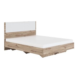 Кровать с мягким элементом «Николь №1.4», 16002000 мм, цвет белый/дуб альпийский