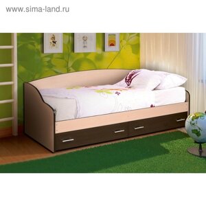 Кровать «Софа №3», 800х1900 мм, цвет дуб молочный/венге
