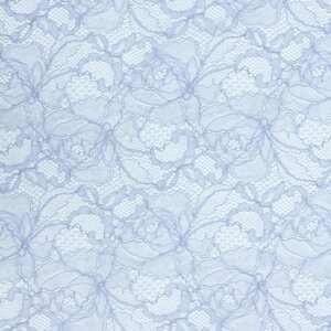 Кружевное полотно, гипюр, гладкокрашенный, стрейч, ширина 150 см, цвет голубой