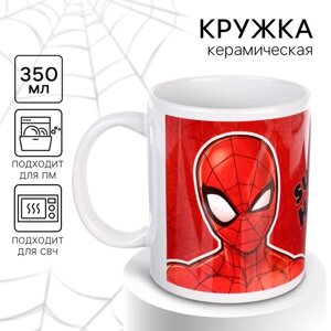 Кружка керамическая детская, сублимация, 350 мл, «Super Hero», Человек-паук