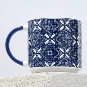 Кружка керамическая «Марокко», 350 мл, цвет синий