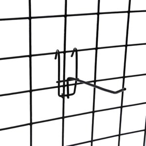 Крючок на сетку одинарный. цвет чёрный, d=3 мм, L=15 см