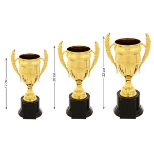 Кубок 179C, наградная фигура, золото, подставка пластик, 17 7,5 5см