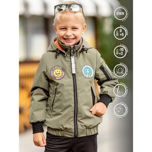 Куртка-бомбер для мальчика, рост 116 см, цвет хаки