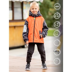Куртка-бомбер для мальчика, рост 116 см, цвет яркий оранжевый