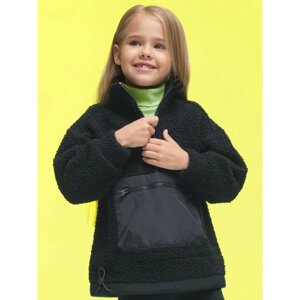 Куртка для девочек, рост 110 см, цвет чёрный