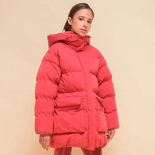 Куртка для девочек, рост 116 см, цвет красный