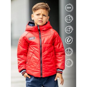 Куртка двусторонняя для мальчика, рост 134 см, цвет красно-синий