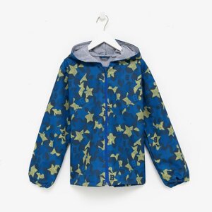 Куртка Ветровка для мальчика, цвет синий, рост 116-122 см