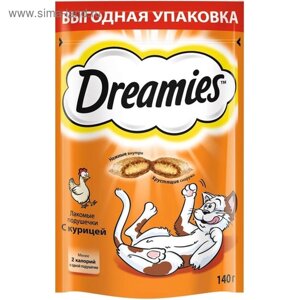 Лакомство Dreamies для кошек, курица, 140 г