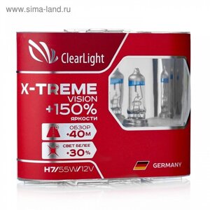 Лампа автомобильная, H8 Clearlight X-treme Vision +150% Light , набор 2 шт