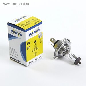 Лампа автомобильная Narva Range Power 50+H4, 12 В, 60/55 Вт,P43t) RP50