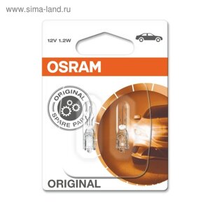 Лампа автомобильная Osram Black, BAX, 12В, 1.2 Вт,B8,5d/2), 2721MF