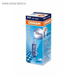 Лампа автомобильная Osram Super +30%H1, 12 В, 55 Вт, 64150SUP