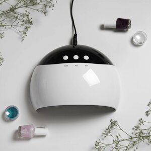 Лампа для маникюра Luazon LUF-18, UV/LED, 8 диодов, 24 Вт, таймер, USB, белая