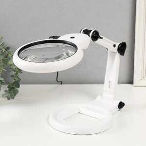 Лампа-лупа х4 8 для творчества LEDx24 от 3AAA USB линзы d=2.95 и 12 см 5.519.740.5 см