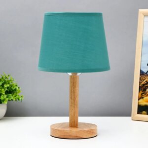 Лампа настольная "Эко" 1х40Вт Е27 светлое дерево-зеленый 18х18х29,5 см RISALUX