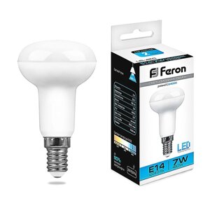 Лампа светодиодная Feron, E14, 7 Вт, 175-265 В, дневной свет