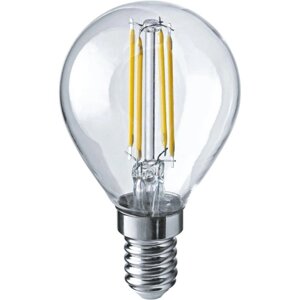 Лампа светодиодная филаментная ОНЛАЙТ, E14, 10 Вт, 1000 лм, 2700 К, свечение тёплое белое