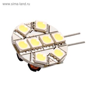 Лампа светодиодная Skyway G4, 12 В, 8 SMD диодов, 1-конт, белая, SG4-8SMD-5050