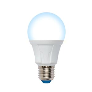 Лампа светодиодная Uniel, E27, 10 Вт, 6500К, свечение дневное белое