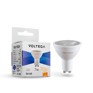 Лампа Voltega 7060, 7Вт, 5х5х5,6 см, GU10, 580Лм, 2800К, цвет матовый