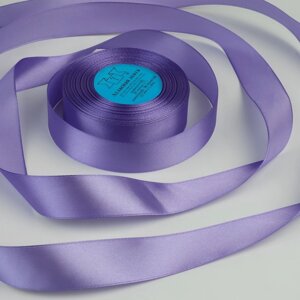 Лента атласная, 25 мм 33 2 м, цвет фиолетовый №082