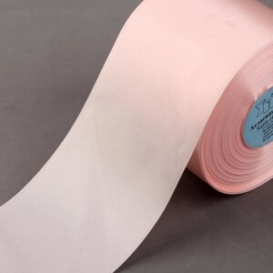 Лента атласная, 75 мм 33 2 м, цвет жемчужно-розовый №151