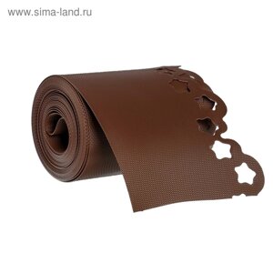 Лента бордюрная, 0.2 9 м, толщина 1.2 мм, пластиковая, фигурная, коричневая, МИКС, Greengo