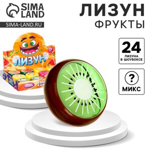 Лизун - слайм «Фрукты», твёрдый, МИКС