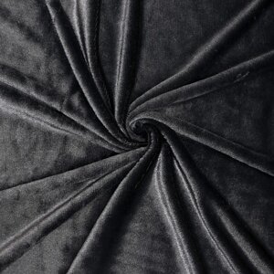 Лоскут «Мех» на трикотажной основе, 100 150 см, цвет чёрный