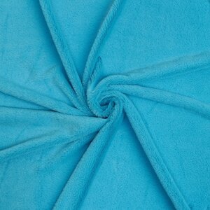 Лоскут «Мех» на трикотажной основе, 100 150 см, цвет голубой