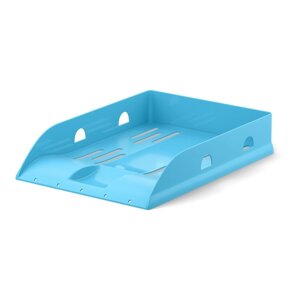 Лоток для бумаг горизонтальный ErichKrause Base, Pastel, пластик, голубой