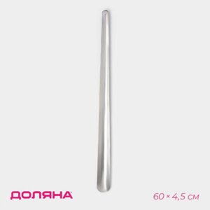Ложка для обуви Доляна, металлическая, 604.5 см, нержавеющая сталь