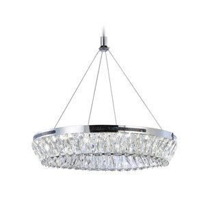 Люстра светодиодная подвесная с хрусталём Ambrella light, Traditional, TR5022, LED, 47 Вт, 3290Lum, 3000-6400К, цвет хром